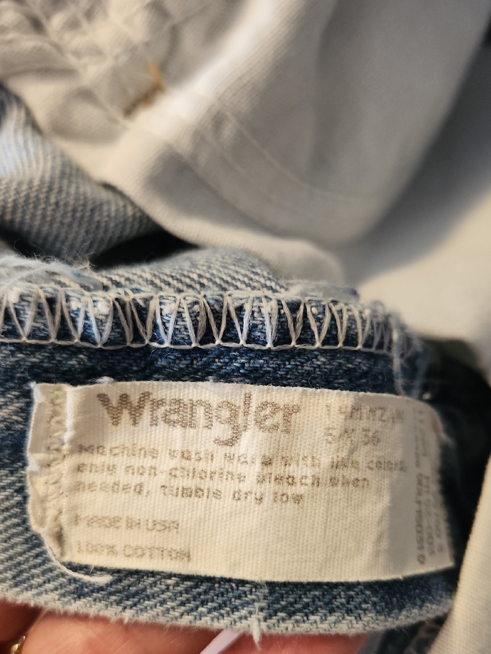 Vintage Womens Wrangler Light Blue Denim Jeans 5 X 36 Made In USA 100% Cotton - Picture 9 of 12